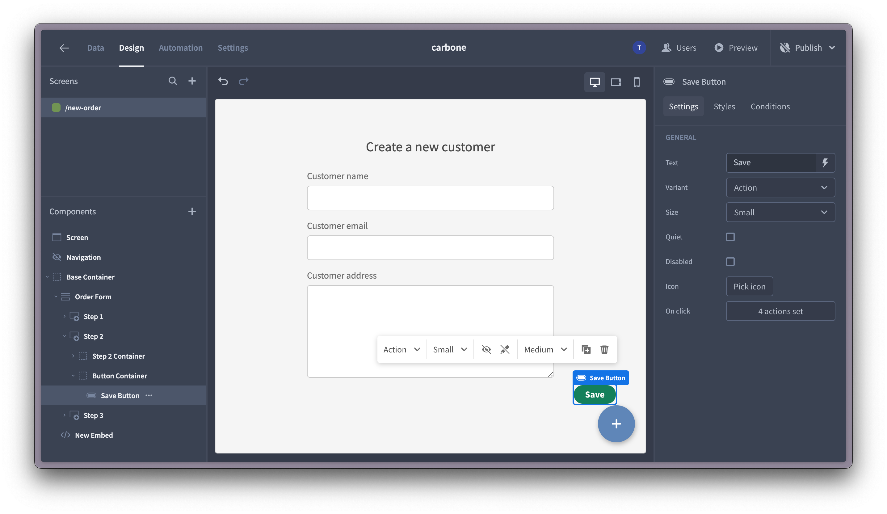 Create a customer