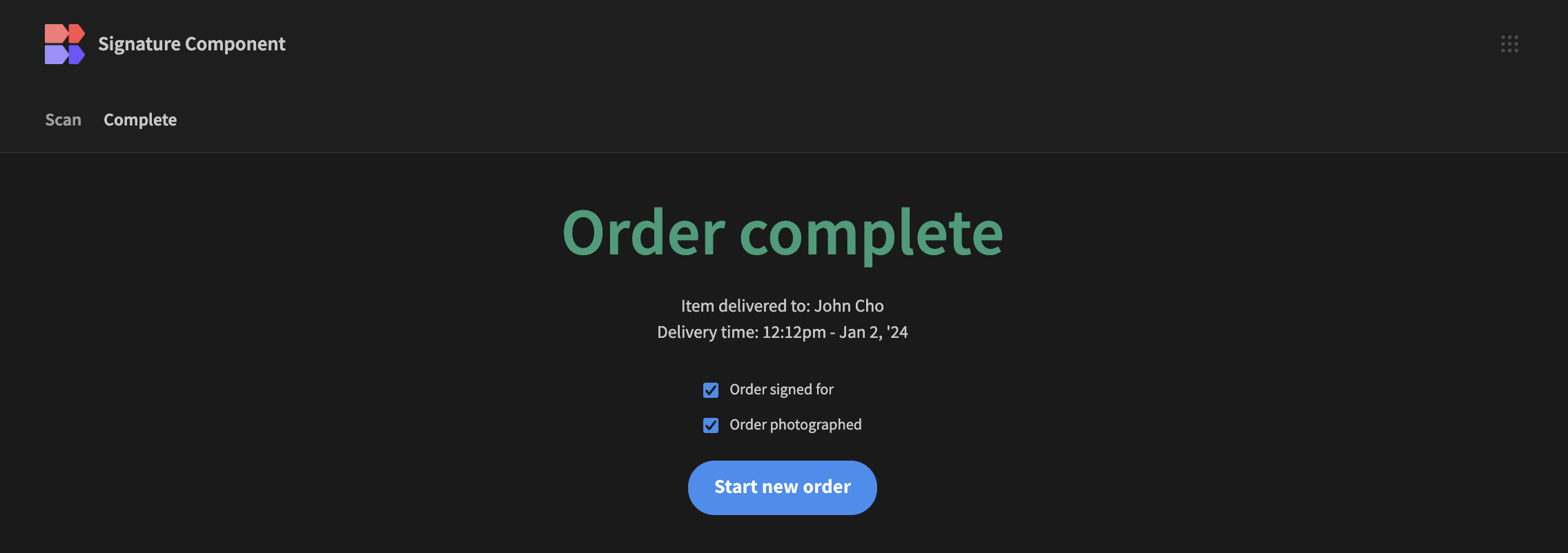 Order Complete